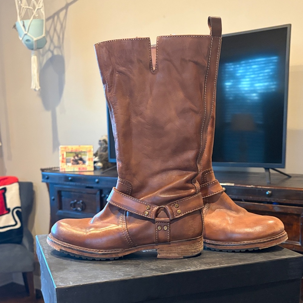 Brown Leather Boots by Vintage Foundry